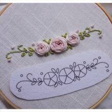 9 piezas de estabilizador de patrones de bordado solubles en agua, estabilizadores de costura con respaldo autoadhesivo - papel de costura fácil de usar para sombreros, guantes, ropa y otros proyectos DIY - Blanco - Ver 7