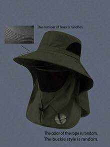 1 件男女通用纯色防晒徒步户外颈罩宽边钓鱼太阳帽，适合日常外出、徒步旅行、钓鱼 - 彩色 - 查看 15