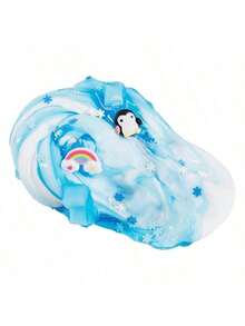 Penguin Slime Making Experience | Springy Blue STEM Clay And Sensory Dough Set | Creative Crafts With Storage Bag | Perfect Holiday Birthday Gift - Royal Blue - View 2