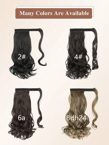 Easy-To-Use 14" Wavy Ponytail Extension- Natural Curly Synthetic Hairpiece For Women, Lightweight& Secure Clip-In Design - Multicolor - View 7