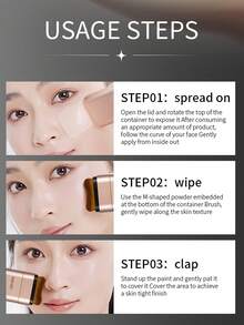 Life Girls 1pc Natural Finish Moisturizing Waterproof Long-Lasting Non-Smudge Luminous Twist-Up Foundation Stick With Brush Applicator, Creates Flawless Complexion