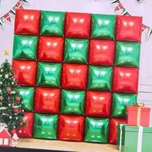 10pcs Christmas Wall Square Foil Balloons New Year Christmas Decorations Party Wall 2026 Decor - Multicolor - View 4