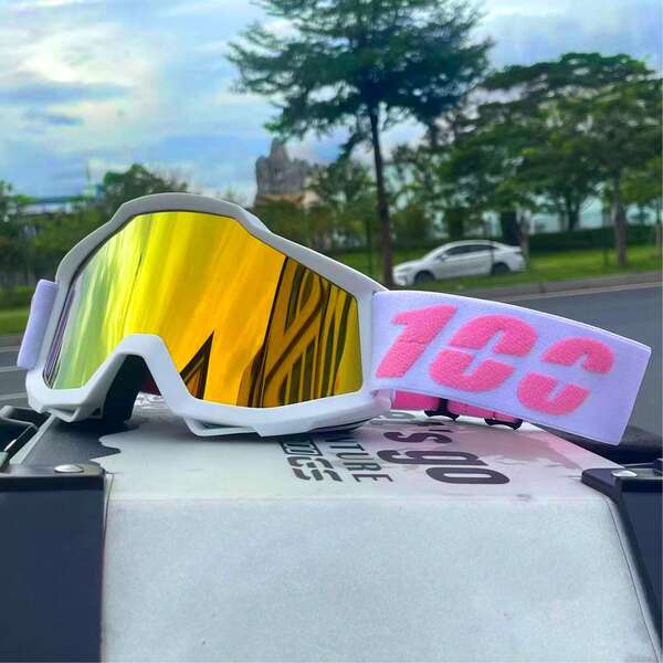 Óculos de motocross unissex de 1 peça, óculos de proteção antiembaçantes e à prova de vento, tamanho único para quadriciclo, MX, pilotagem de motocross, esqui.