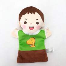 新卡通家庭人物男孩互動毛絨玩具手偶，親子互動，幼兒教育禮物