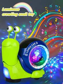 Crawling Snail Baby Toy With Music, Lights And Interactive Sounds, Suitable For Baby Crawling, Activity And Play. This Crawling Snail Toy Is A Must-Have Bath Toy For Babies And An Ideal Christmas Gift. It Is An Educational Crawling Toy With Lights And Music, Suitable For Autistic Children, Toddlers And Infants, Also An Ideal Sensory Toy And Indoor Climbing Toy. - Multicolor - View 8