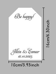 12pcs Personalised Wedding Card | Newly Married Couple Greeting | Anniversary | Congratulations Engagement Card | Wedding Gift Card - White - View 5