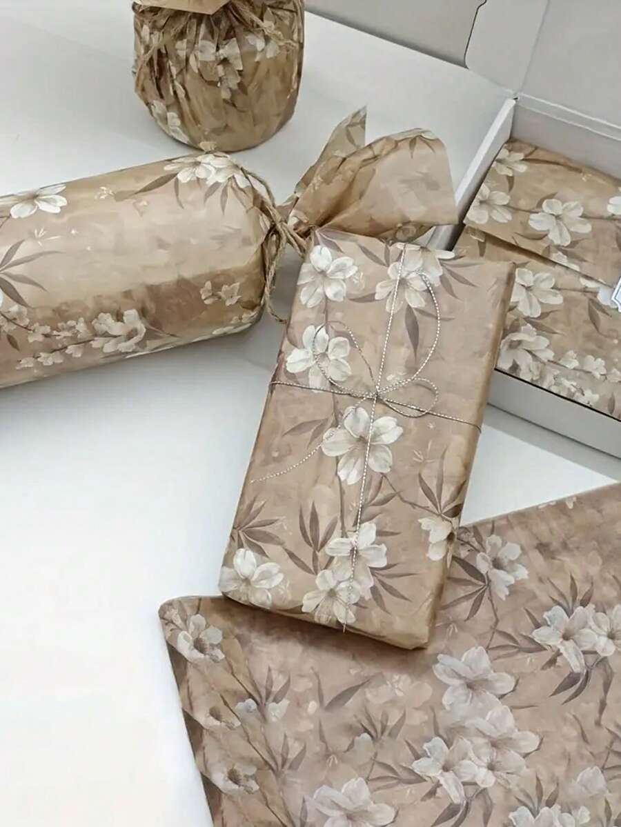 50 tờ giấy mỏng họa tiết hoa mai cổ điển, kích thước 50*35cm, thích hợp cho các dự án thủ công DIY, gói quà tặng tiệc tùng, gói bó hoa, gói quần áo & giày dép, cũng như trang trí cho Ngày Valentine, Ngày Nhà giáo, Lễ Tạ ơn, Ngày của Mẹ, đám cưới, quà sinh nhật. - Nhiều màu - Xem 1
