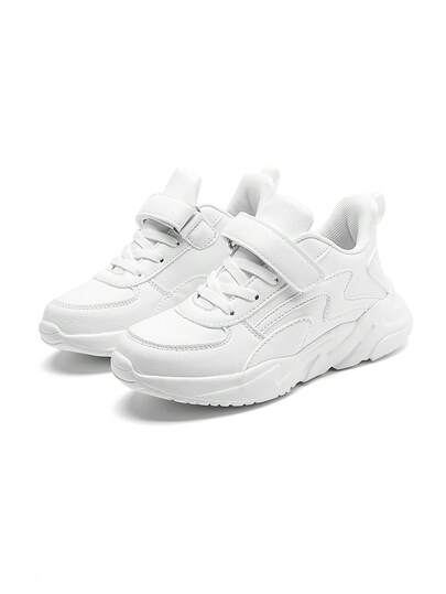 Calçados esportivos casuais infantis, preto e branco, calçados clássicos de competição, leves, confortáveis, que protegem os pés