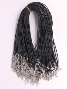 100 sợi dây chuyền đen dài 50cm có khóa càng cua, có thể điều chỉnh độ dài, thích hợp để làm vòng tay và mặt dây chuyền thủ công DIY. - Dây chuyền 50cm - Xem 11