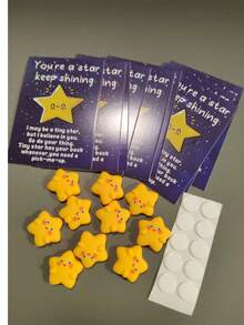 5/10 piezas ¡talla grande vendido de YOOX! Adorables tarjetas con forma de estrella de 8x5,5 cm para iluminar su brillo interior. Perfectas para deseos de cumpleaños, aliento, deseos de recuperación, etiquetas de regalo para fiestas, motivación académica, Navidad, Acción de Gracias y difundir energía positiva.