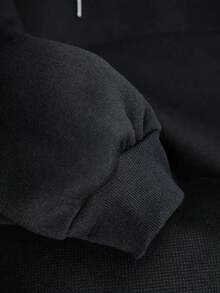 Sudadera hoodie sweatshirt dama mujer gorro capucha manga larga estampado moño lazo femienino otoño invierno - Negro - Ver 3