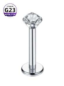 CatDObo 1件1.2毫米2-4毫米钻石钛合金唇钉G23钛镶嵌钻石杯碗形耳环内螺纹耳骨硬鼻饰品批发 - 碗杯 - 查看 11