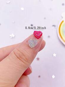 50 pezzi di gemme di strass a forma di cuore piatto, rivestite in resina AB, colori candy random, brillanti, per decorazioni, matrimoni, creazioni di gioielli e accessori moda - Multicolore - Visualizzare 4