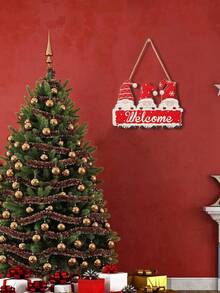 1 Piece Christmas Dwarf Wooden Decorations - 3D Hanging Decorations With Red And White Checkered, Christmas Hats And Holiday Poses, Suitable For Christmas Trees, Home Holiday Party Decorations, Seasonal Home Decorations, Interesting Designs, Accessories, Home Decorators, Christmas Decorations