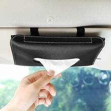 Soporte de máscara de visera, soporte de tejido de visera, caja de máscaras de visera de coche con banda de goma elástica ajustable, organizador de tejido de piel sintética para consola central, negro - Rosa - Ver 12