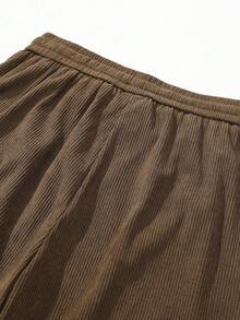 男士休闲直筒灯芯绒裤，个性印花，宽松百搭，适合春秋季