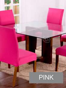 Kitchen Chair Covers - Rose vif - Voir 3