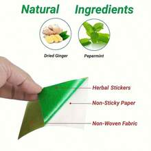 1box Natural Herbal Wormwood Patches For Neck, Shoulders, Waist & Knee Joints, Soft Non-Woven Fabric, Green - Easy Application, Ginger & Mugwort Extract