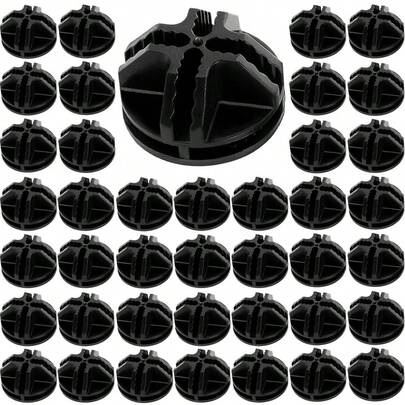 40-Piece Wire Cube Connectors For Modular Storage Organizers - Durable ABS Plastic, Easy Assembly
