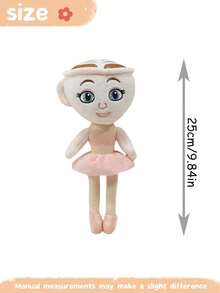 25cm/9.84in Tung Tung Tung Sahur Plush Ballerina Cappuccina Kawaii Coffee Girl Stuffed Animals Plushies Decorate Creative Gifts For Kids Birthday Party Home Girls Room Decor Game Collector - Pink - View 9