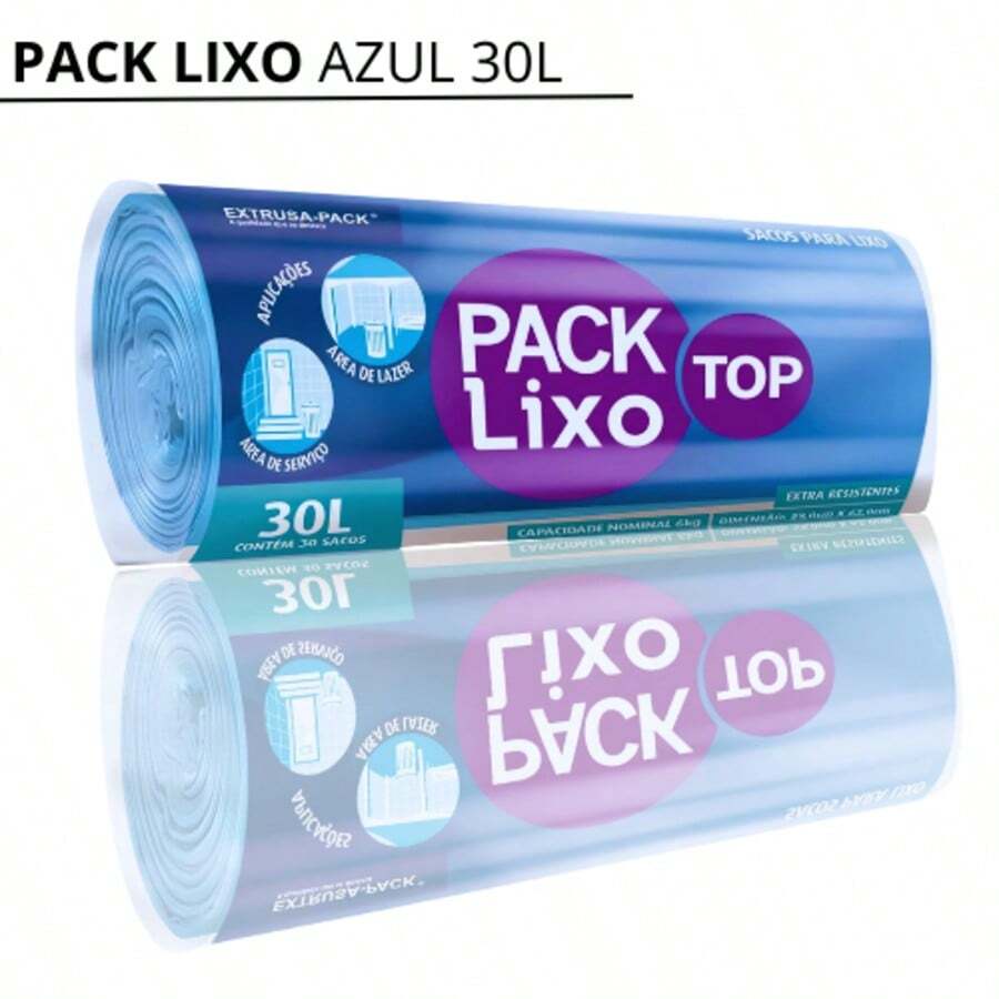 Blue Reinforced Garbage Bag Sizes 15, 30, 50 And 100 Liters - AZUL30L - 查看 1