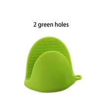 chef's Huf-Ful 2-Hole Silicone Clip, Universal Size Heat-Resistant Silicone Material Kitchen Gloves, Simple Solid Color, Anti Slip Pattern For Opening And Closing, High Temperature Resistance, Baking And Cooking Protective Gloves, Suitable For Daily Cooking/Oven Operation