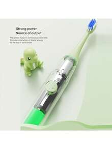 1 pieza Cepillo de dientes eléctrico recargable/a batería con 6 cabezales de cepillo, modelo de batería de 1 velocidad, modelo recargable de 4 velocidades - Morado - Ver 5