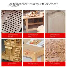 Máquina de cantos eléctrica para carpintería de 220 V, ranuradora, grabadora, taladradora y herramienta eléctrica.