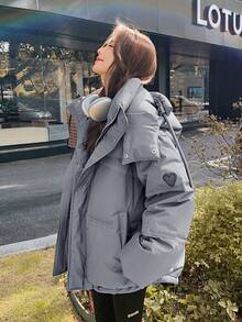 Women Winter Coats - 灰色 - 查看 4
