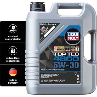 LIQUI MOLY Top Tec 4600 5W-30| 5 L| Synthesis Technology Motor Oil| SKU: 2316