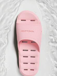 1 Pair Comfortable Non-Slip Indoor Slippers, Breathable Hollow Bathroom Slides For Men And Women, Summer Couple Sandals Insulation, Galentines, Puppy, Carnival