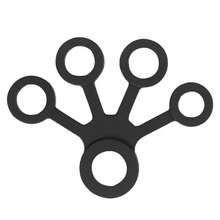 Fortalecedor de agarre de silicona, ejercitador de dedos, entrenador de fuerza de agarre, diseño suave, flexible y portátil para aliviar el dolor de artritis en la mano