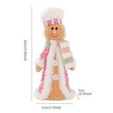2pcs Creative Christmas Gift Ornament Retro Standing Gingerbread Man Doll Decoration Party Atmosphere Ornament Small Gift, Creative Desktop Decoration Ornament, Suitable For Bedroom, Living Room And Other Places, The Best Christmas Gift