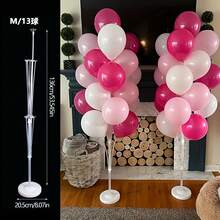 160cm Balloon Stand,Balloon Stand Kit,Balloon Clip Balloon Stand For Floor Or Table With Water Fillable Base For Graduation Day Wedding Christmas Party 1/2 Set,Wedding Decor