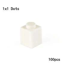 100 件/批 MOC 零件 3005 积木 1x1 兼容人物积木 DIY 组装积木 颗粒儿童益智玩具礼物