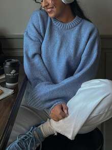 Women's Autumn/Winter New French Romantic Elegant Casual Loose Knit Sweater Top