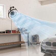 Wall Mounted Fan With Lights, 22 Inch Wall Mount Fan With Remote, 6 Speeds Plug In Wall Fan, Reversible, Dimmable 3-Color Lighting, Timer, 360°Adjustable Tilt For Workshop, Patio, Home