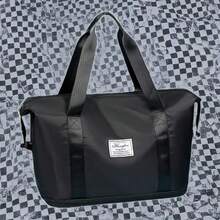 High-Value Large-Capacity Multi-Functional Sports Fitness Bag With Expandable Delivery Short-Distance Travel Bag Stylish And Beautiful Simple And Generous - 黑色 - 查看 4