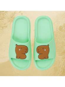 Cloud Slide Capivara Flip Flop Sandal Soft Lightweight Comfortable Adult Children Boy Girl - 綠色 - 查看 1