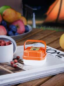 1pc Rechargeable LED Tent Light, Portable Emergency Night Market Lamp, Outdoor Camping Bulb & Lighting, Hanging Design Camp Light, 3 Brightness Levels