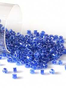 1.6毫米11/0 Delica 珠子10克玻璃种子珠光泽彩虹色日本11/0 Delica 珠子适用于手链首饰制作
