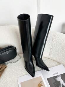 Xin Jing Shoes Neue stilvolle Damen Spitzschuh Slim High Heel Stiefel bis zur Mitte des Knöchels, Herbst, Winter, Vielseitige Mode