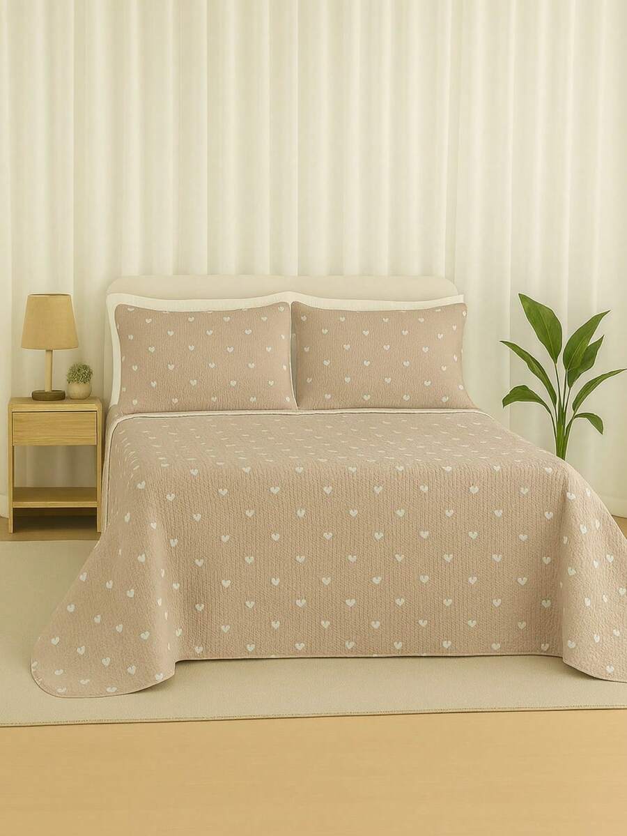 Piquet Favinho 3-Piece Bedspread With Pillowcase - 卡其色 - 查看 1