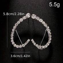 1PC Ladies' Simple And Elegant Geometric Clip Earrings - Mother's Day Valentine's Day Christmas Birthday Party Holiday Gift Bracelet Jewelry - Left Ear - View 4