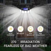 1 Stück Solar Wandleuchte, Solarleuchte für Außen, 5 Köpfe Solar 300 LED/ 1 Kopf 100LED Licht für Außen mit Bewegungssensor, wasserdicht, Weitwinkel-Beleuchtung Wandleuchte für Garten, Hof, Straße (100/300LED optional)