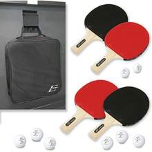 4 Paddles + 12 Balls & Deluxe Storage Case
