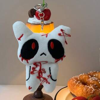 Gothic Style Halloween Ghost & Doll Keychain, Cartoon Pendant Accessories, Gothic Decor Figurine