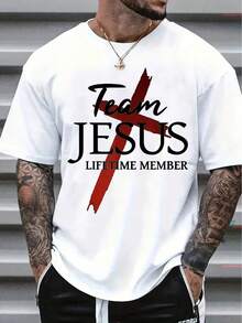 Camiseta de Hombre Cómoda Cuello Redondo Casual Algodón Mangas Cortas Suave Transpirable Top Ropa de Hombre Camiseta Verano Primavera Ropa de Calle Tela de Algodón Impresión de Letras a la Moda - Blanco - Ver 4