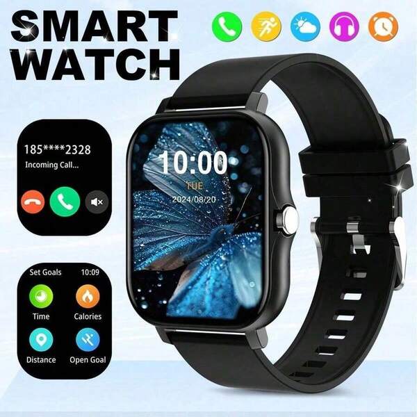 New Full Touch HD Fashion Smart Watch With (Dial, Answer) Wireless Call Function, Massive Watch Faces, Exercise Monitoring, Message Reminder View, Multiple App Reminders, Suitable For Android And IOS Phones, A Perfect Gift For Men And Women