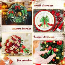 Conjunto de 1/3 Rolos de Fita Clássica de Natal com Glitter, 3,8 cm de Largura, 2 Metros de Comprimento. Fitas multifuncionais para artesanato natalino, decoração festiva, embrulho de árvores, embalagens de presentes e arranjos florais - Poliéster, sem penas, para uso sazonal. Decoração de Natal para casa, decoração de ambientes, presentes de Natal. - Multicolorido - Ver 8